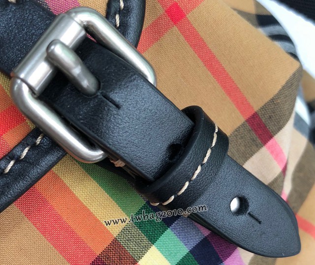 Burberry專門店新款迷你小號彩虹Vintage格紋斜背式軍旅背包 巴寶莉女士後背包 yxb1391